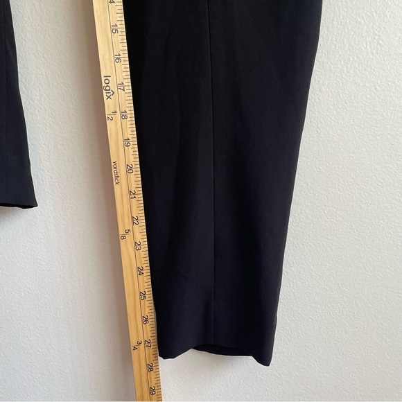 St. John crepe tie wrap bow crepe pants pull on black size 2 office luxury solid - Picture 7 of 13